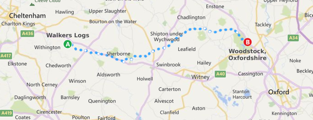 Woodstock Log Delivery Route